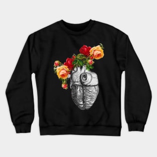 Flower pot heart - Digital drawing - Color Crewneck Sweatshirt